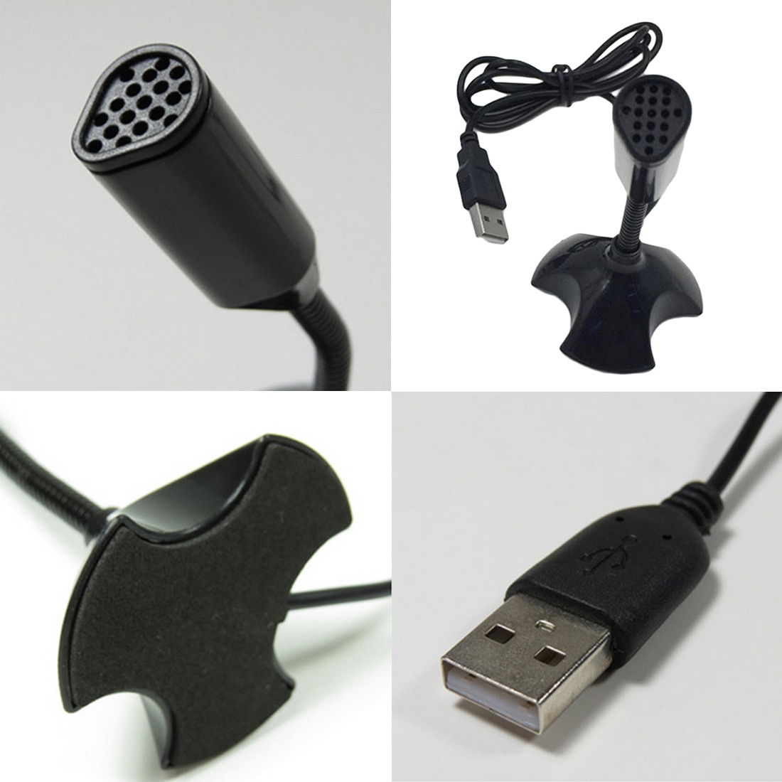 Portable Adjustable Studio Speech Mini USB Microphone Stand Mic With Holder For Microfono Computer Microphones For PC Laptop Mac