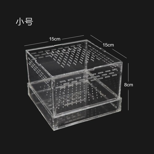 1PCS Feeding Box Living Feed Acrylic Box Barley Insect Box Yellow Mealworm Living Feeding Box: S