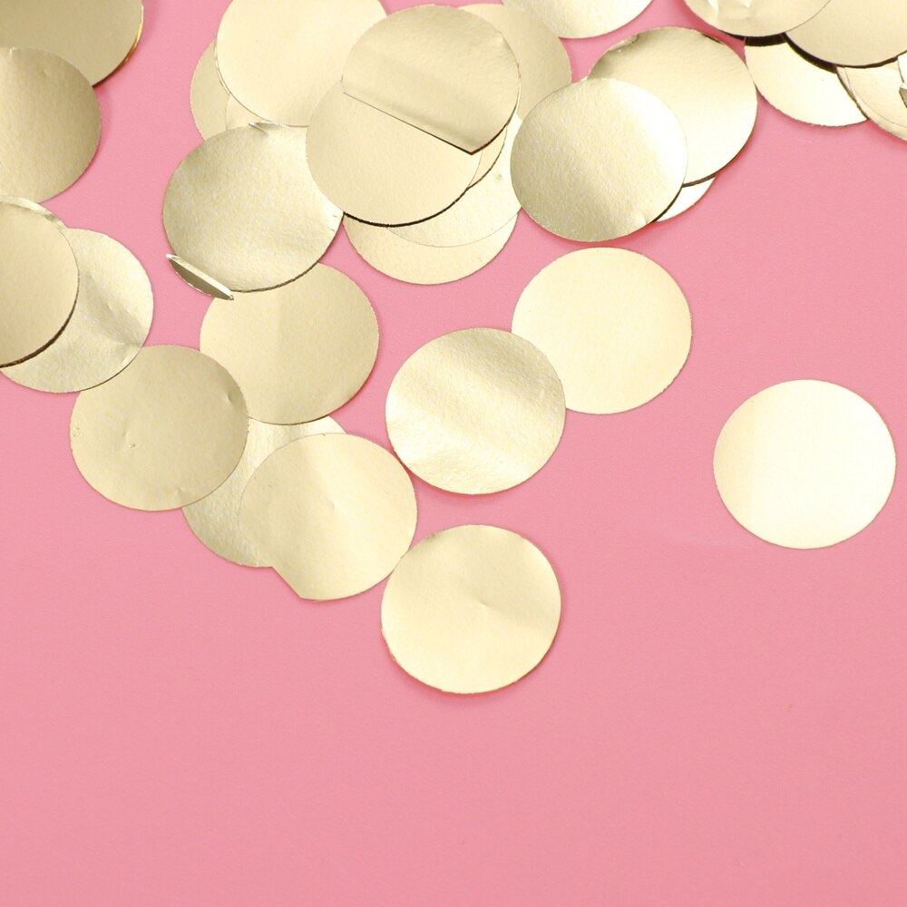 1 Pack Romantic Paper Confetti Round Cuttings Paper Cuttings Table Throwing Confetti for Wedding Party (Golden)