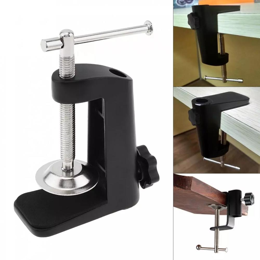 High Aluminum Alloy Cantilever Bracket Universal C-Clamp with 12MM Hole Diameter and Non Slip Mat Suitable for Mic Stand