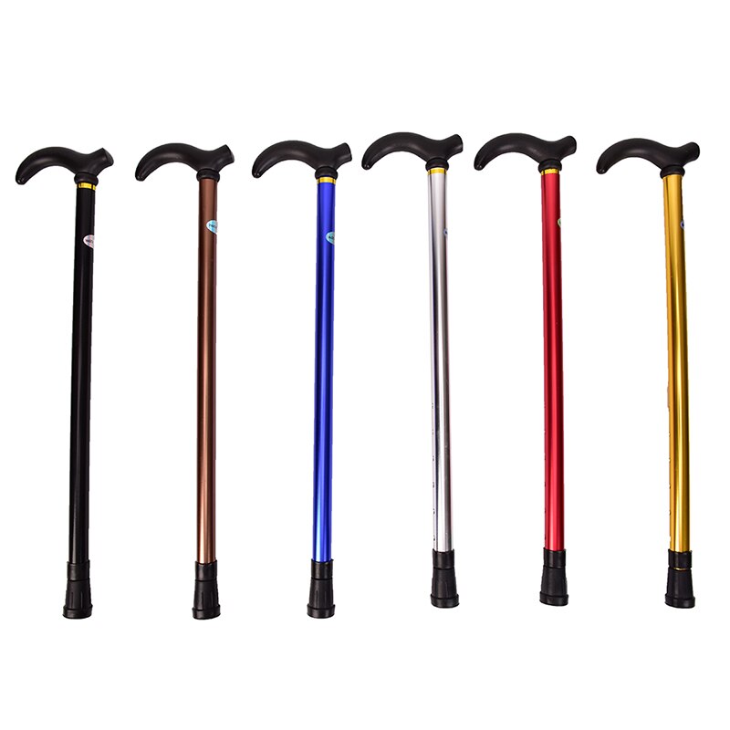 Walking Stick Cane Hiking Rubber Tips 6 Grade Alpenstock for Elderly Aluminium Body Climbing Equipment