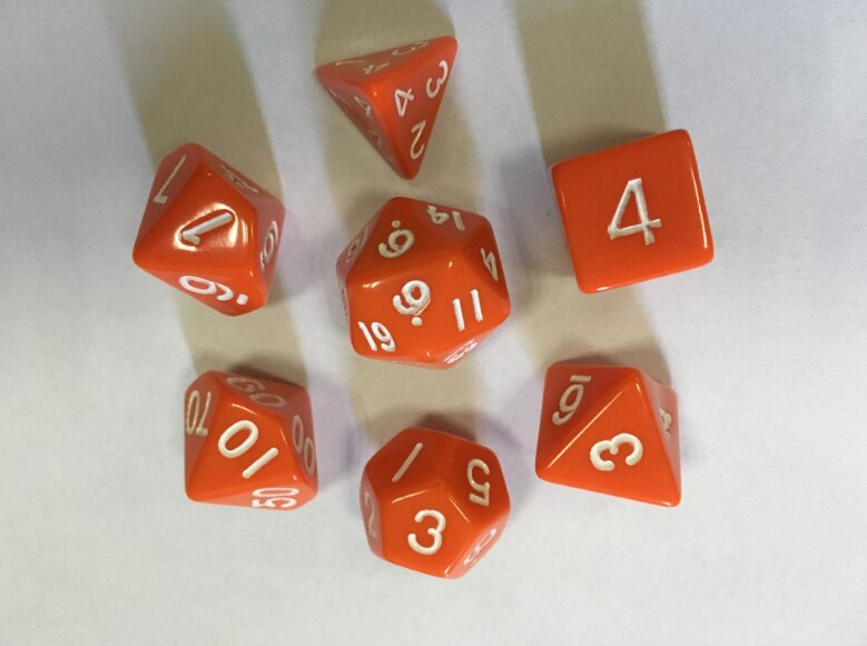 Juego de dados matemáticos para niños, juego de dados de TRPG, 7 unidades