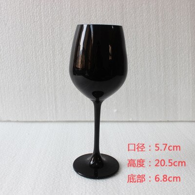 Black wine glass, crystal glass, champagne glass, color wine glass, accessories, wine glass, black glass, goblet: 3