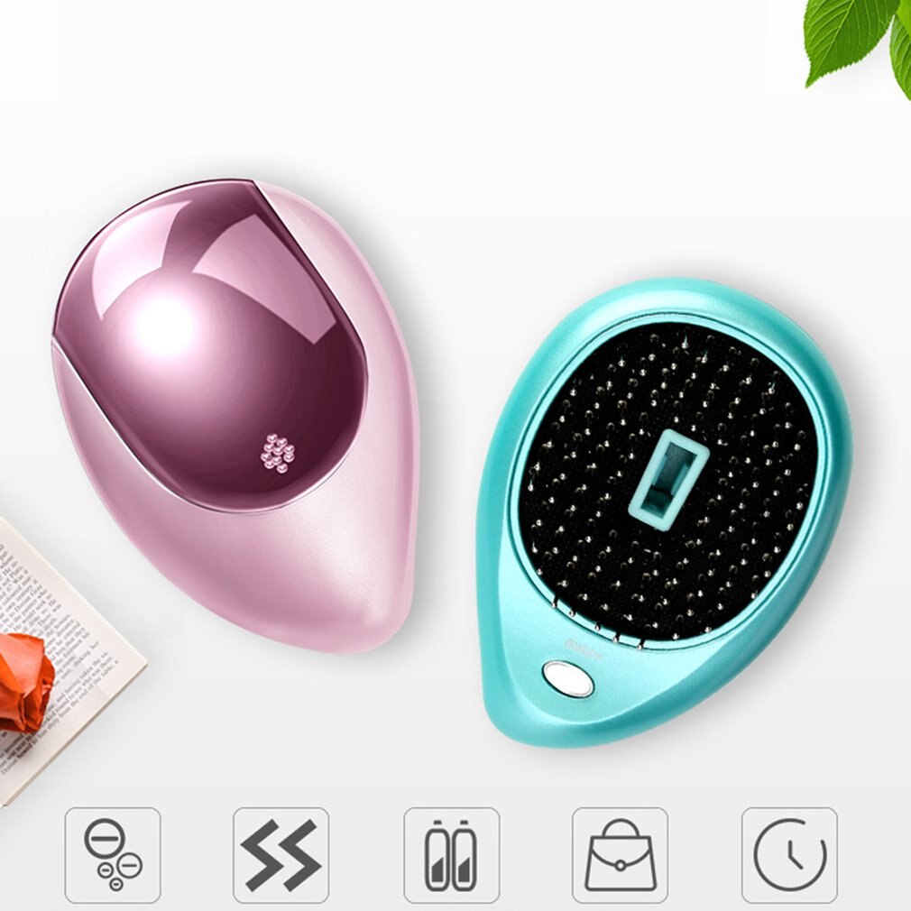 Elektrisk vibration anti håravfall magnetisk massage kam bärbar jon hårväxt kam borste huvud hårbotten massage kam avslappning