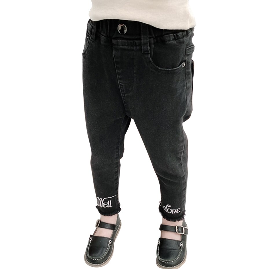 Jeans Für Mädchen knapp Kleinkind Mädchen Jeans Stickerei Jeans Mädchen lässig Stil Kleinkind Baby Mädchen Kleidung