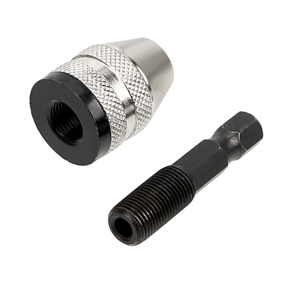 DIYWORK Quick Change Adapter Converter Hex Shank Tool Drill Bit Chuck 0.3-6.5mm Power Tool Accessories 1/4" Inch