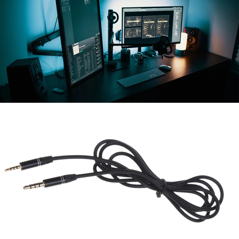 3.5mm to 2.5mm lydkabler 3.5mm trrs-jack hann  to 2.5mm trrs-jack hann stereolyd mikrofon aux-kabel ekstra lydkabel