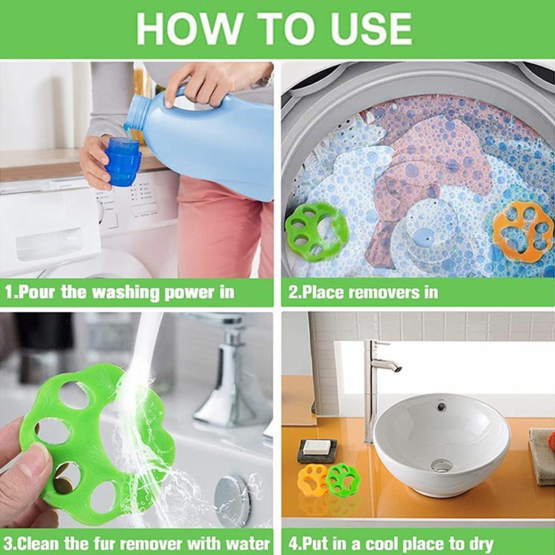 Pet Hair Remover Reusable Cleaning Laundry Catcher Pet Hair Catcher Cat Dog Fur Lint Remover Dryer Washing Machine Accessories