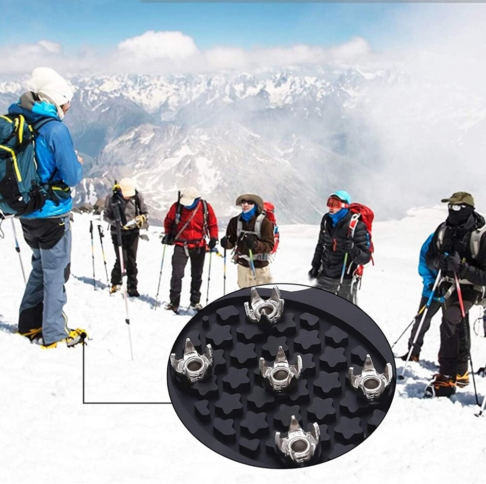 Ijs Antislip Sneeuw Shoe Spikes Grips Cleats Ijskrappen Winter Klimmen Veiligheid Tool Anti Slip Schoenen Dekken Outdoor Crampones