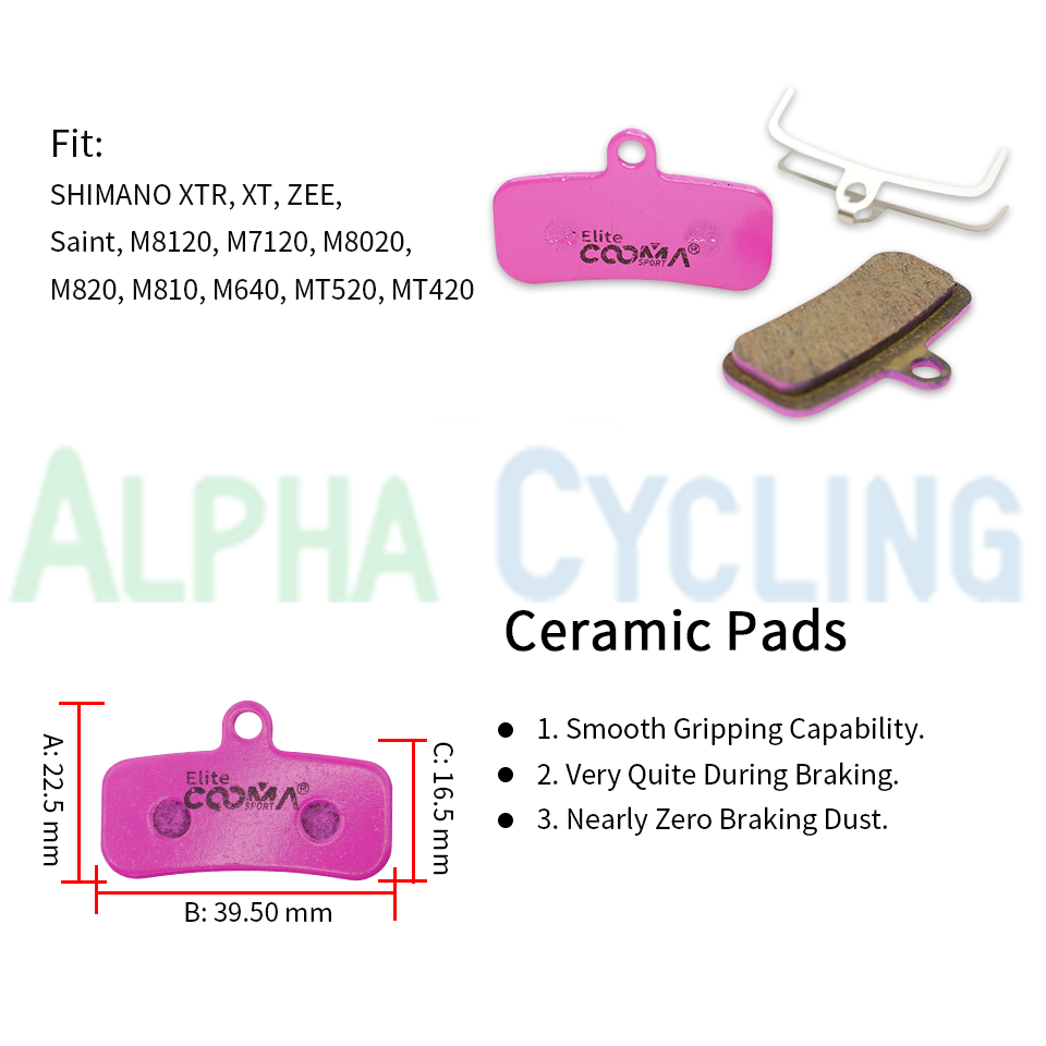 4 Pairs Ceramic Bicycle Disc Brake Pads for Shimano M9120 M8120 M7120 M6120 Saint M810 M820 ZEE M640 H01 H03A MT520 Bengal Helix