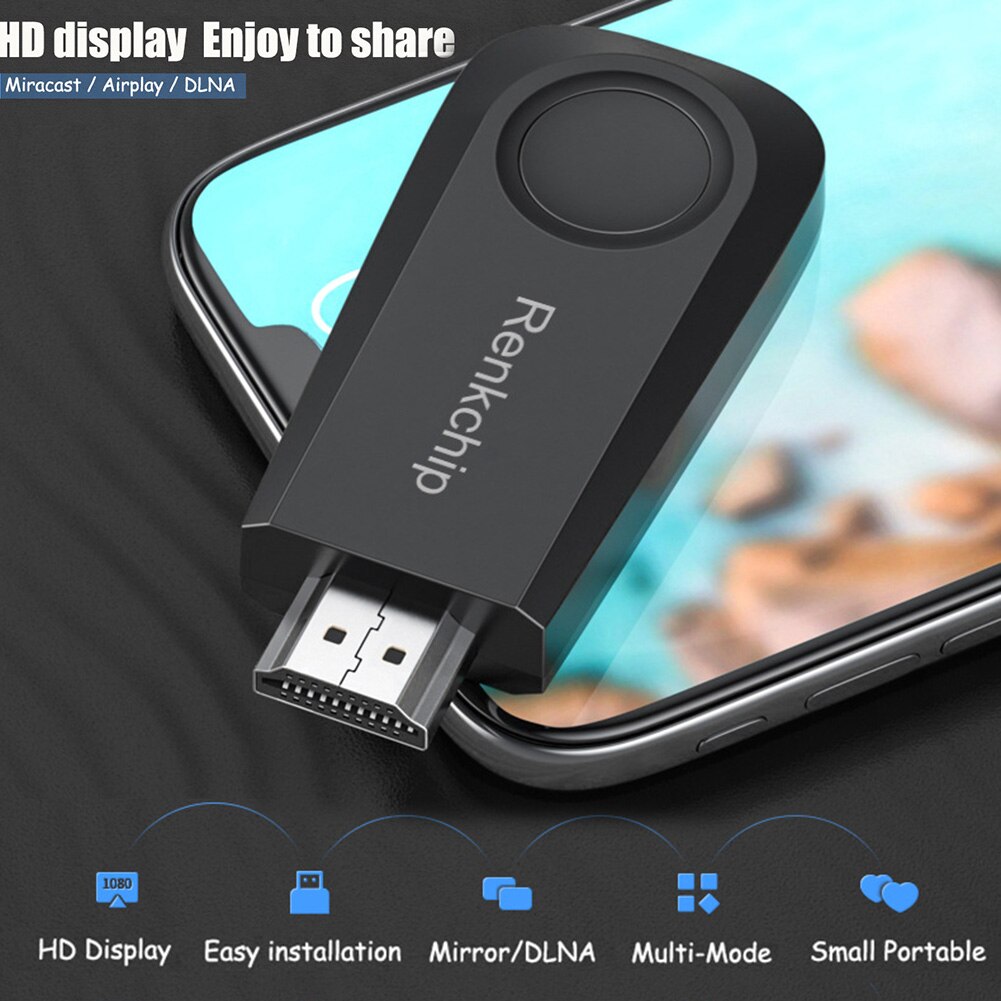 E10 Display Dongle TV Stick Video Adapter WiFi Display Receiver TV Dongle Adapter for iPhone Android Phone PC Tablet