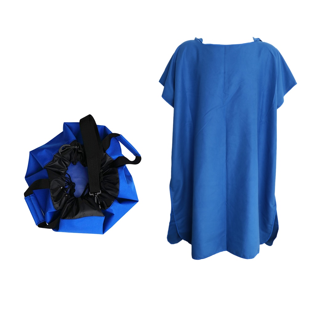 Unisex Adult Towelling Surf Beach Swim Poncho Wetsuit Changing Robe and Mat Bag