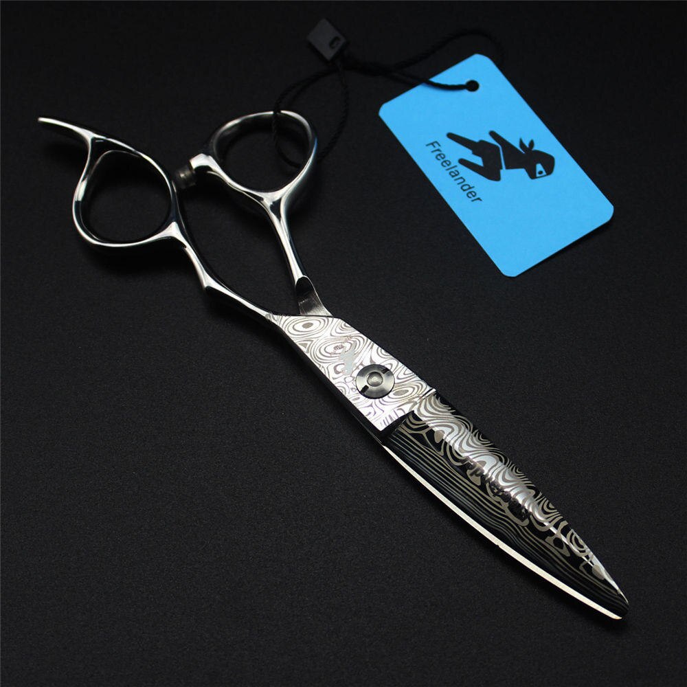 6.0 "Damascus Patroon Hond Haar Snijden Schaar Wilg Scharen Wide Blade Kat Grooming Kappersscharen Kapsel Gereedschap