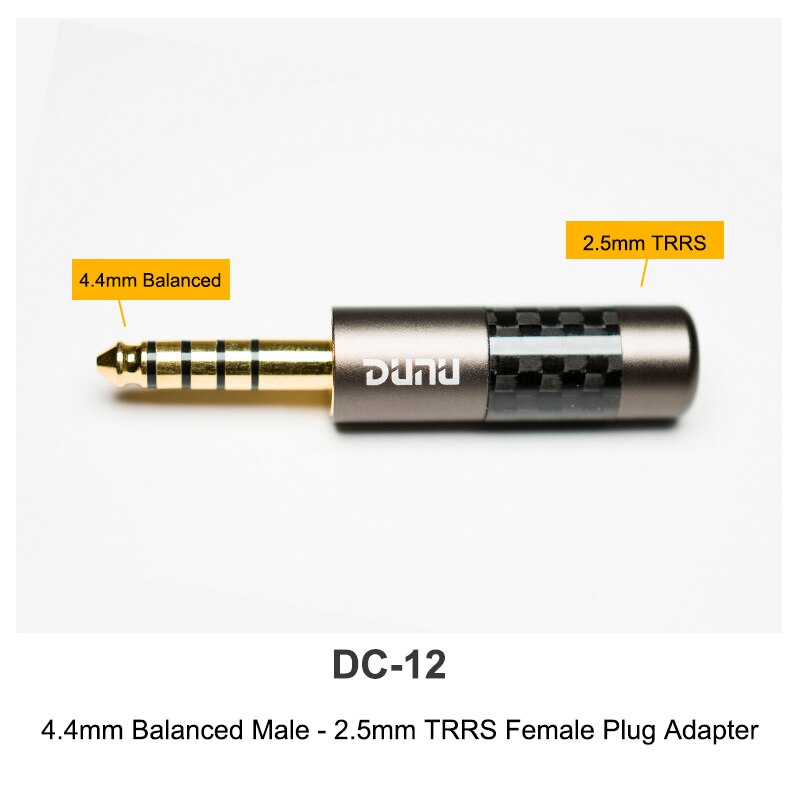 Dunu-Adaptador de DC-12 DC-16, DC-11, macho a hembra de 3,5mm, 2,5-6,35/3,5-4,4, adaptador para reproductor de música, auriculares equilibrados, AMP DAC: DC12 4.4mm to 2.5mm