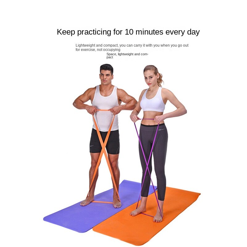 TPE Resistance Band Exercise Elastic Band Workout Ruber Loop Strength Pilates Fitness Equipment Training Expander Unisex