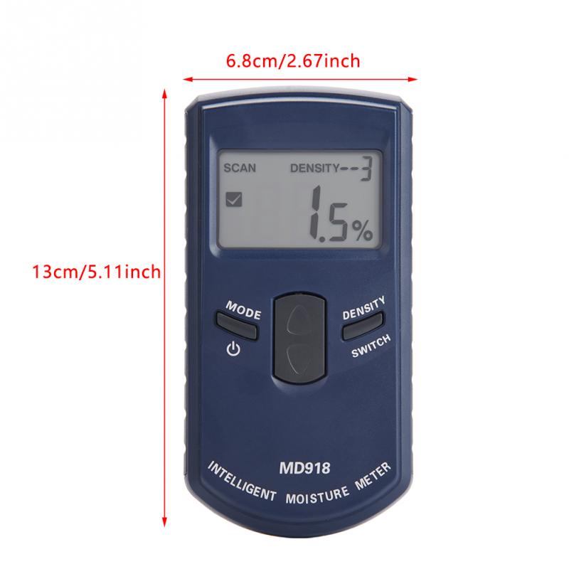 Détecteur numérique d&#39;humidité MD918 LCD inductif, humidimètre pour bois, 4% ~ 80% RH