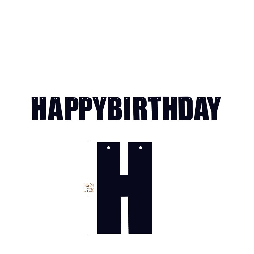 Happy Birthday Banner Bunting paper Birthday Party Hanging Garland Banner Baby Shower Decoration
