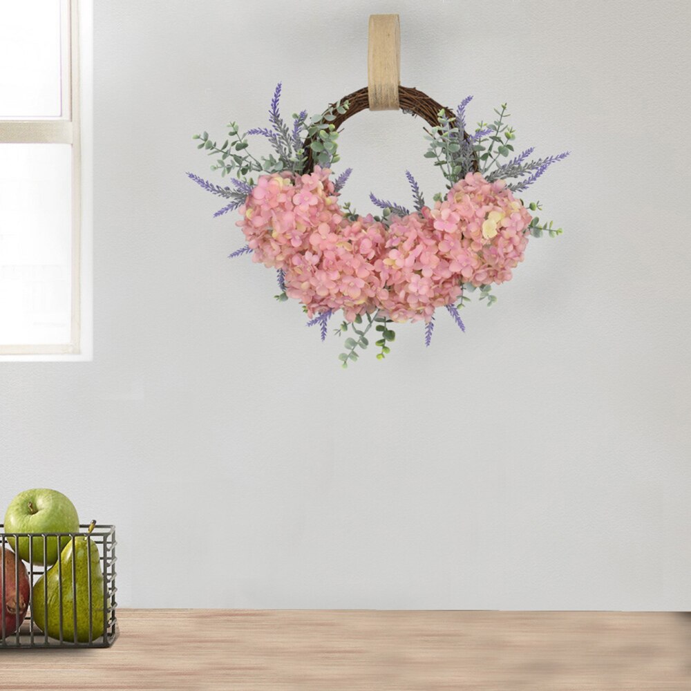 Crème Hortensia Deurhanger Mandkrans, Roze Bessen Lentekransen voor de Voordeur, Kunstmatige Wilde Bloemen Deur Hangende Mandkrans, Voordeur Lentekrans Welkomstbord Crème Hortensia Deurhanger Mandkrans, Roze Bessen Lentekransen voor de Voordeur, Kunstmatige Wilde Bloemen Deur Hangende Mandkrans, Voordeur Lentekrans Welkomstbord