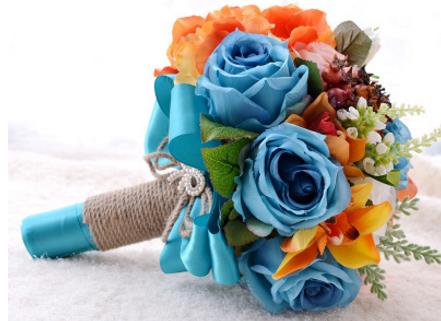 perfectlifeoh Artificial Bridal Bouquet Wedding Bouquets Brides Wedding: Default Title