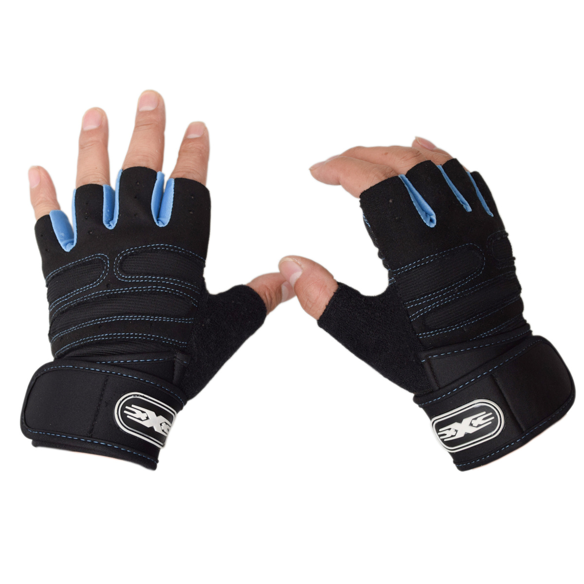 Half Finger Fitness Gloves Weight Lifting Gloves Protect Wrist Gym Training Sport Unisex Men Women Breathable Dumbbell Gloves