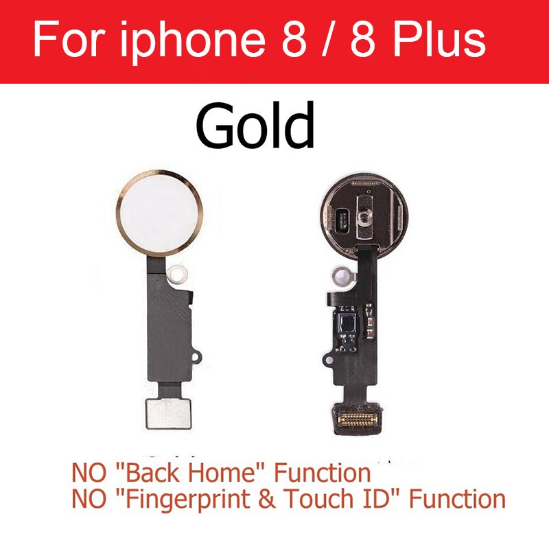 Home Button Flex Cable Assembly For iPhone 5S SE 6 6s 7 8 Plus Home Button Screen On Contral Flex Cable Replacement Repair Parts: For i8 8plus Gold