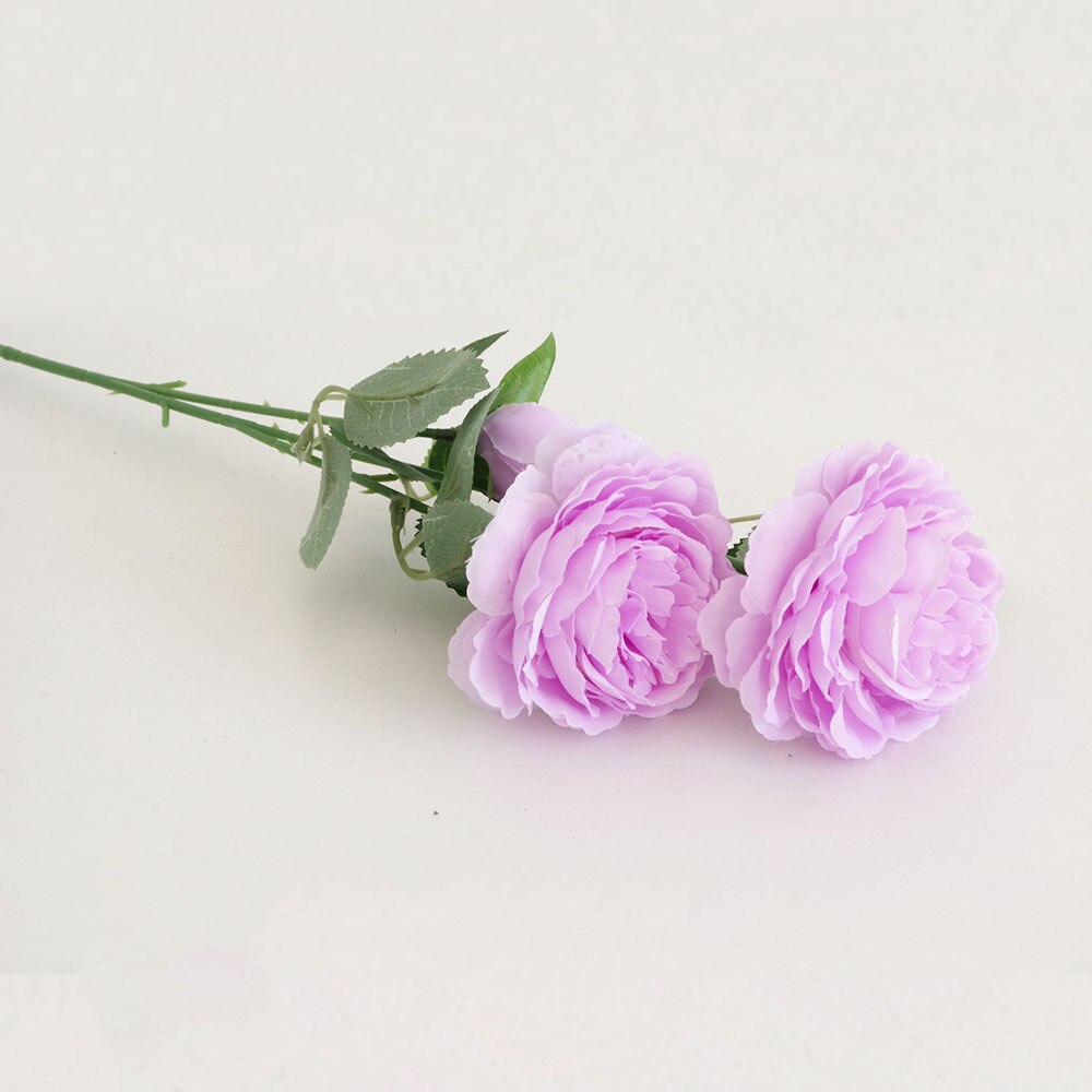 Zijde rose kunstmatige pioen roze bloemen kleine bud bruidsboeket home decoratie lange nep bloemen outdoor achtergrond decoratieve: 7
