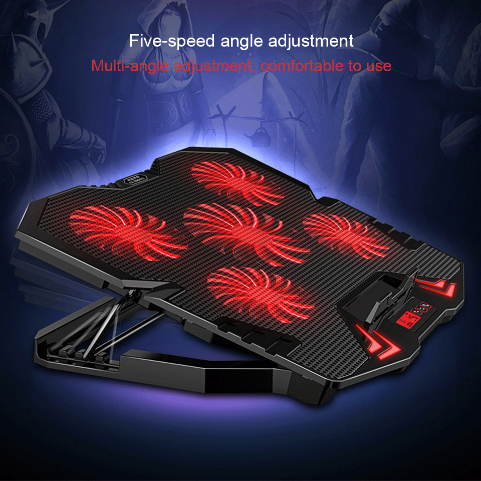 Laptop cooler 2 USB Ports and Five cooling Fan laptop cooling pad Notebook Stand for 12-17 inch for Laptop