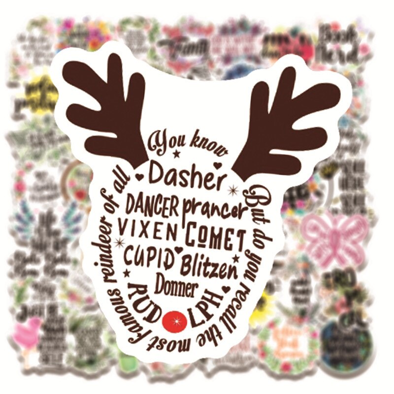 50pcs Colorful Motivational Phrases Sticker Inspirational Life Quotes DIY Laptop Phone Study Room Scrapbooking Graffiti Decal