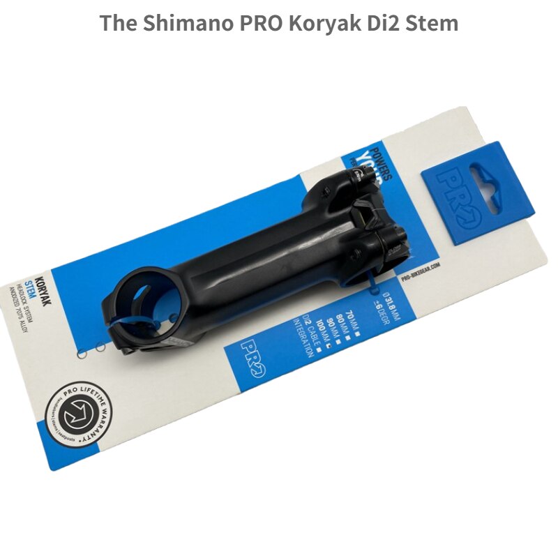 Shimano – tige PRO Koryak Di2, 0 degré + 6 °/-6 ° degrés, 1-1/8 &#39;&#39;31.8mm 35/50/60/70/80/90/100