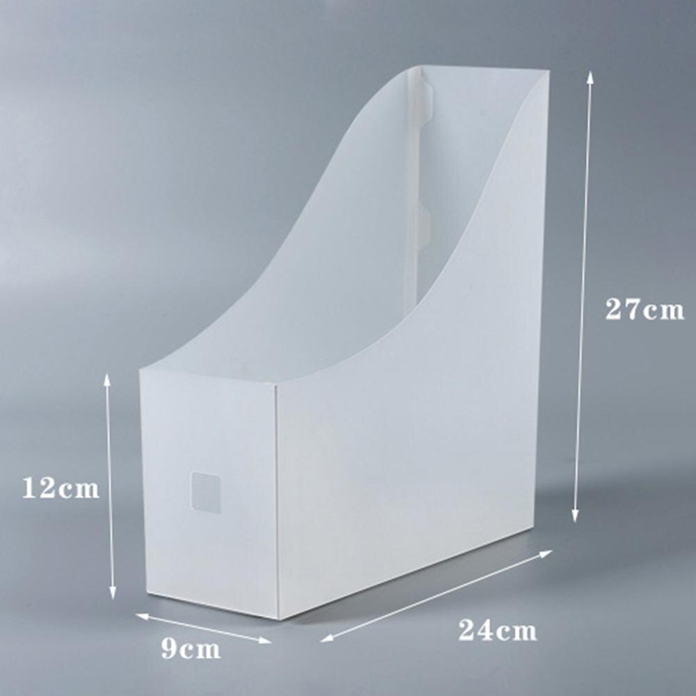 Plastic Magazine File Holder Office Organizer Transparent Frosted Organizador Escritorio Simple Desktop File Box PP Plastic