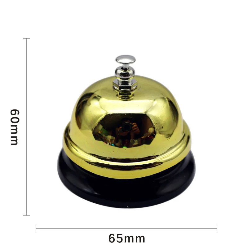 65mm ringe bjelle skrivebord julekjøkken hotelldisk resepsjon juleklokker liten enkeltklokke spiseklokkebord innkallingsklokke: B