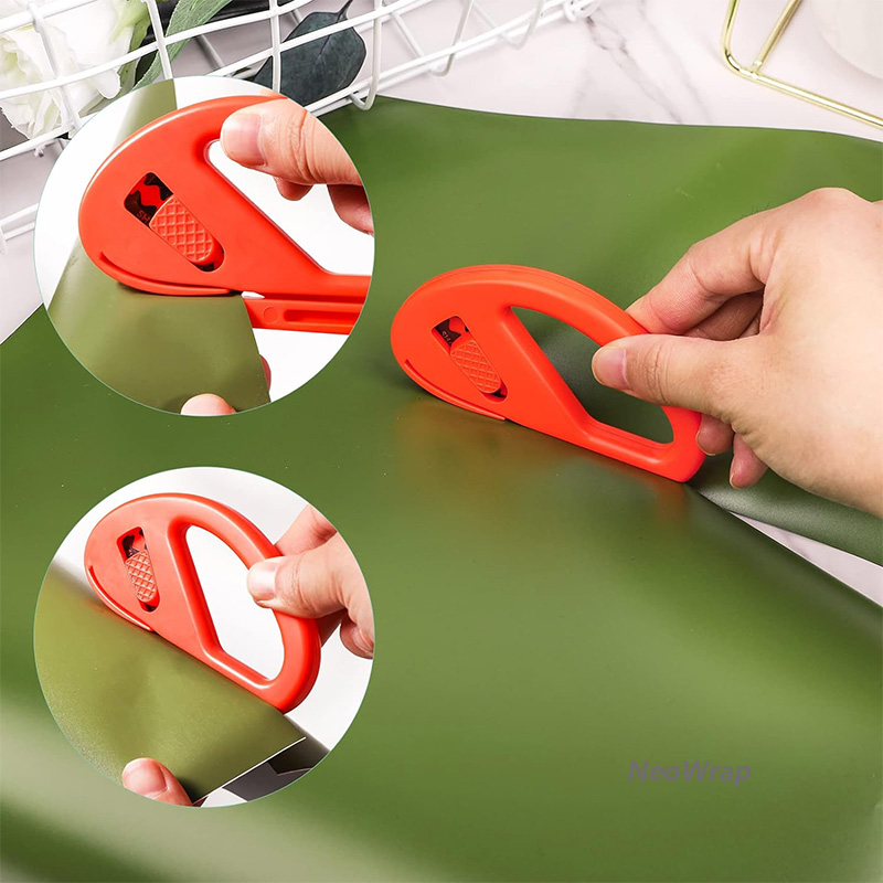 3Pcs Wrapping Paper Cutter Wrap Film Cutter Safety Paper Cutting Tool for Window Tint Car Wrap Craft Making