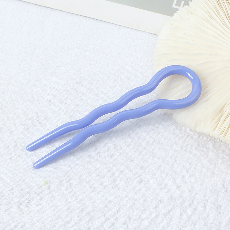 Retro moño para el cabello en forma de U palillos para el cabello Clip pasadores horquillas mujer niñas cola de caballo cabeza de albóndiga accesorios para el cabello dulces: Verde