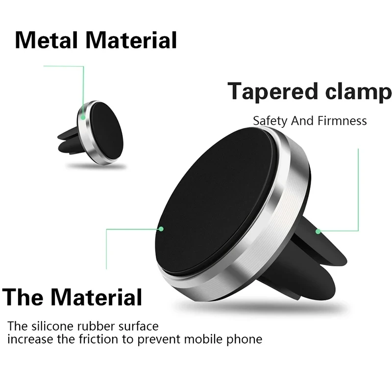 Magnetyczny uchwyt samochodowy do telefonu z magnesem wentylacyjnym Smartphone mobilny stojak na telefon komórkowy GPS dla iPhone 14 13 12 XR Xiaomi Huawei Samsung