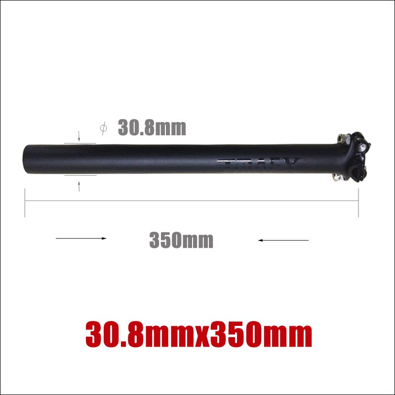 TMAEX Zwart Matte Mountain & Road Full Carbon Fibre Fiets zadelpen carbon fiets zadelpen MTB fietsonderdelen 27.2/30.8 /31.6*350/400mm: 308dmmx350mm