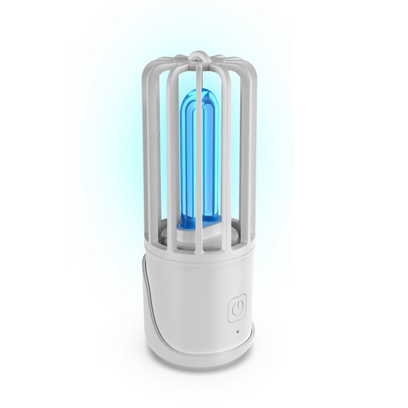 USB Rechargeable UV Lamp With Ozone,Portable Quartz UVC Light Cleaner Disinfector For Travel Home,Car,Bathroom: white