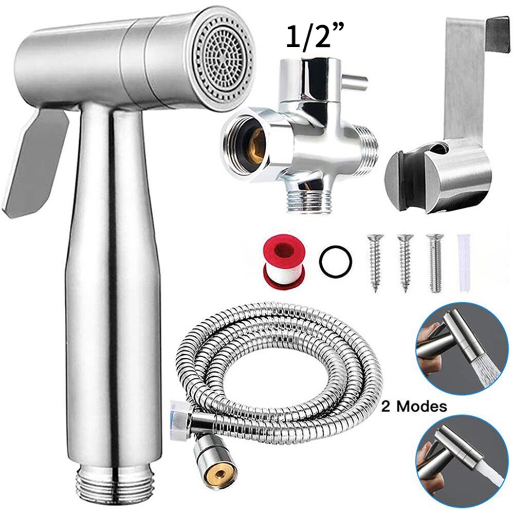 Acero inoxidable 304 Set de bidé inodoro Bidet rociador grifo baño pulverizador de mano cabeza de ducha de las mujeres de la limpieza: 3