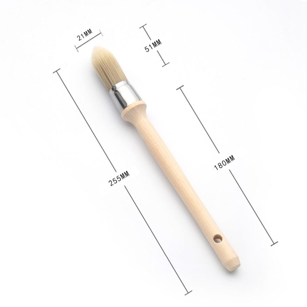 Gap brush Paint Brush Thick bristles Wooden handle Round head brush Cleaning Tool Chemical fiber Wall Brushing Tools Ash Removal: Light Grey