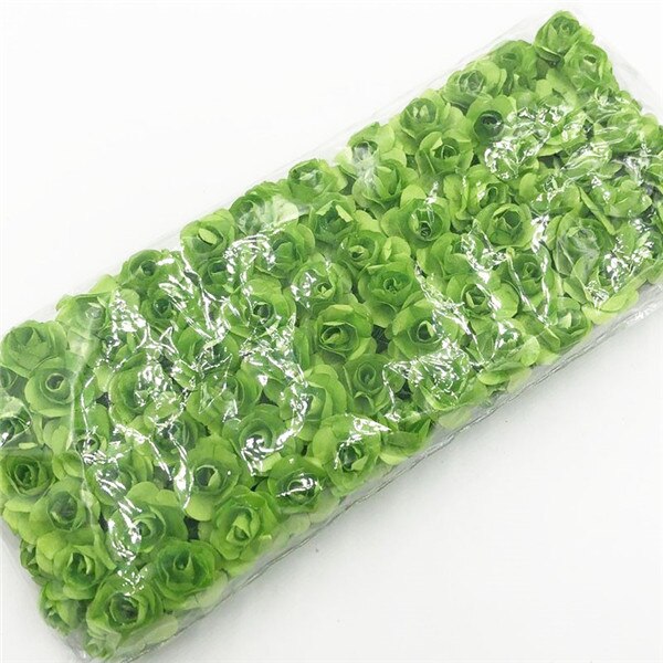 144 pieces 2 cm Mini foam Rose Artificial flower bouquet wedding decoration DIY