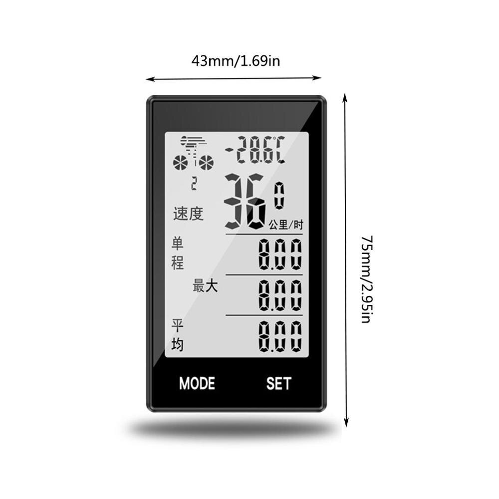 Wireless Cycling Cycle Bicycle Bike Computer With Heart Rate Monitor Speedometer Odometer and Calorie Counter