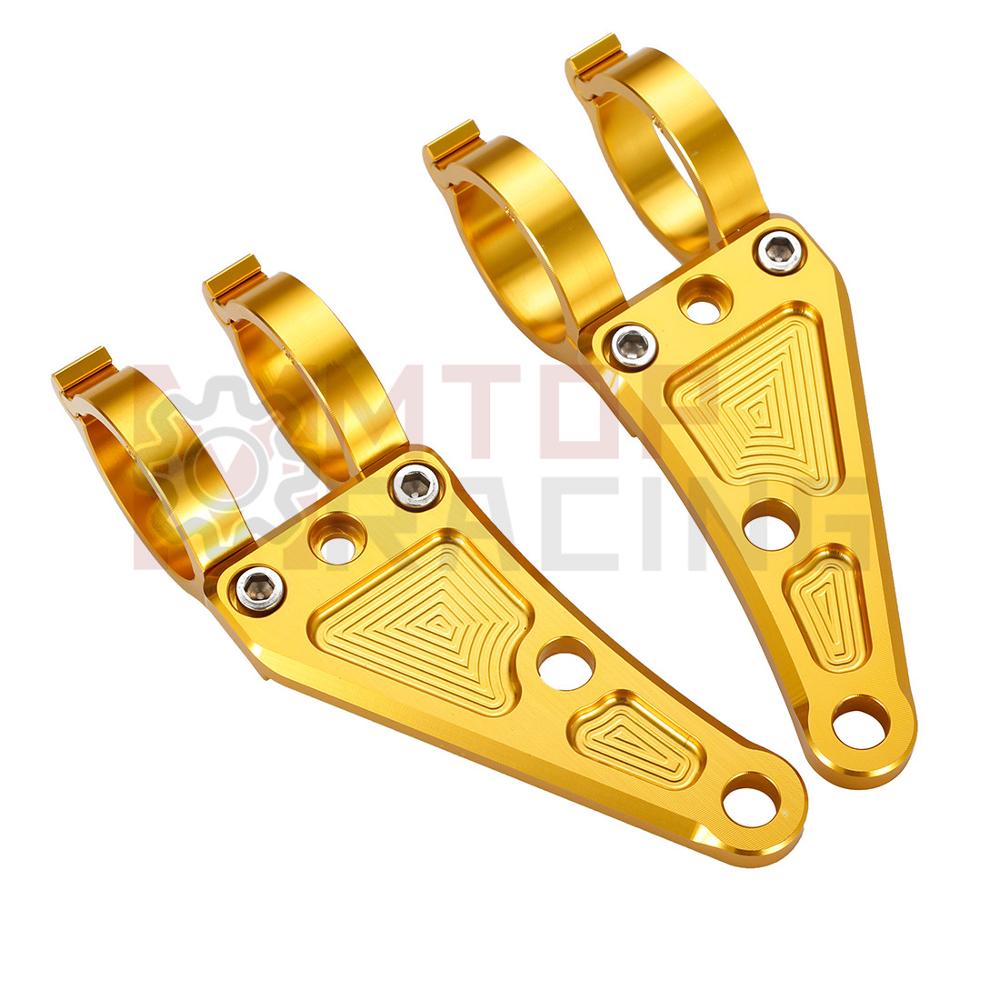 Motorrad Scheinwerfer Montieren Gabel Halterung CNC Gold 27mm 30mm 33mm 35mm 37mm 41mm 43mm 45mm 46mm 52mm 54mm Für Honda Triumph Yamaha