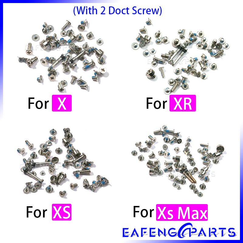 Kit Voor Iphone 5 5S Se 6 6S 7 8 Plus Xs Max Xr X Met 2 Opladen bottom Dock Schroef Onderdelen Reparatie Bouten Volledige Accessoires Set