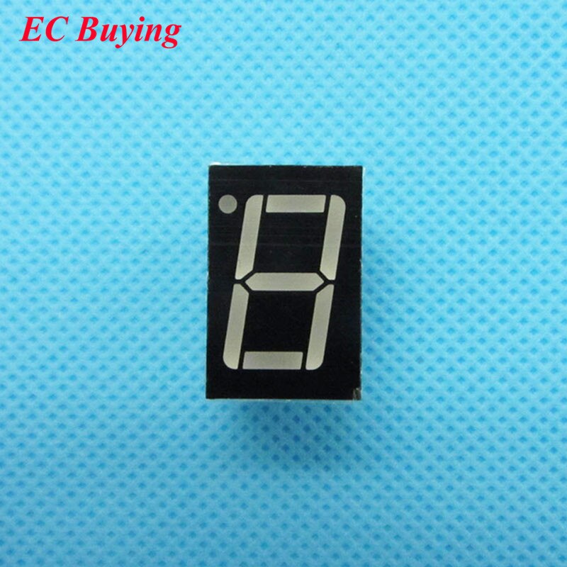 50pcs 1 bit 1bit Digital Tube Common Anode Positive Digital Tube 0.56" 0.56in. Red LED Display 7 Segment Digit