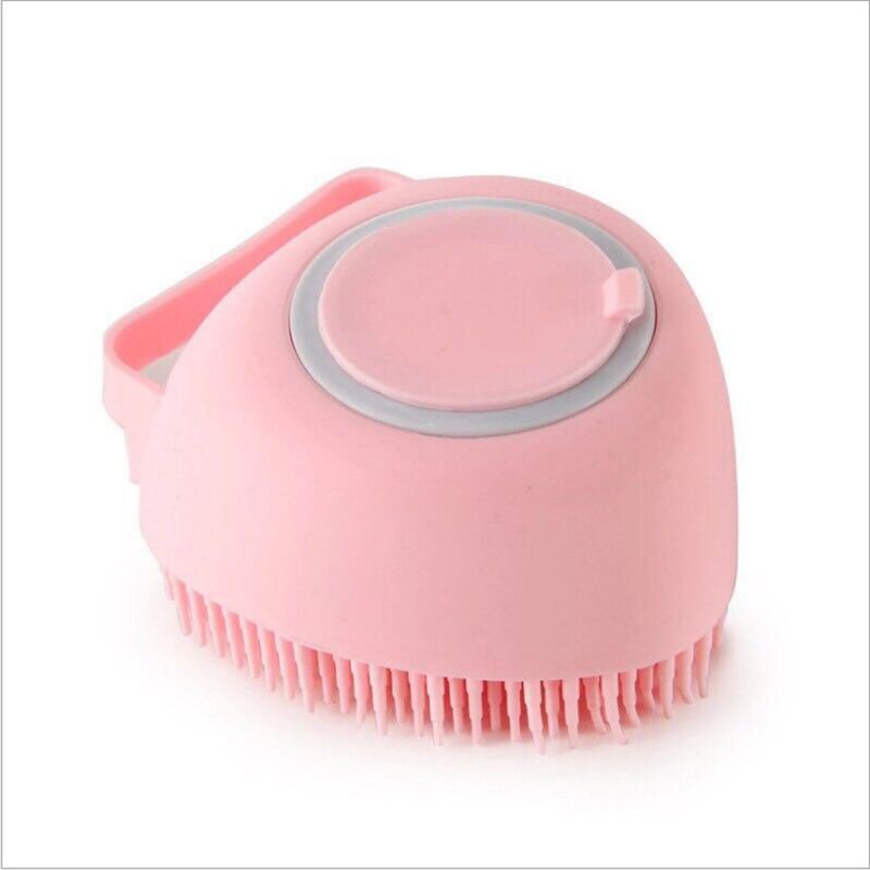 1Stck Silikon Schlecht Pinsel Herz Geformt Multifunktionale Silikon Schlecht Pinsel Kopf Massage Pinsel Weiche flexibel Silikon Pinsel: 1PC Rosa