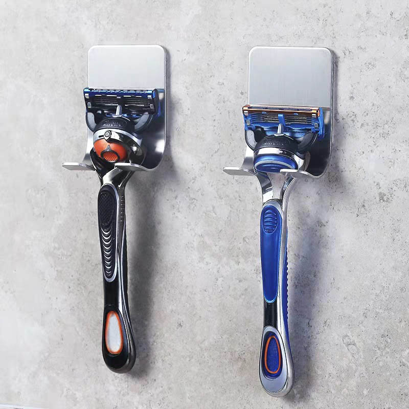 1pc shaver dispenser mænd 304 rustfrit stål barbermaskine stå hylde barbering opbevaringsstativ badeværelse krog arrangør
