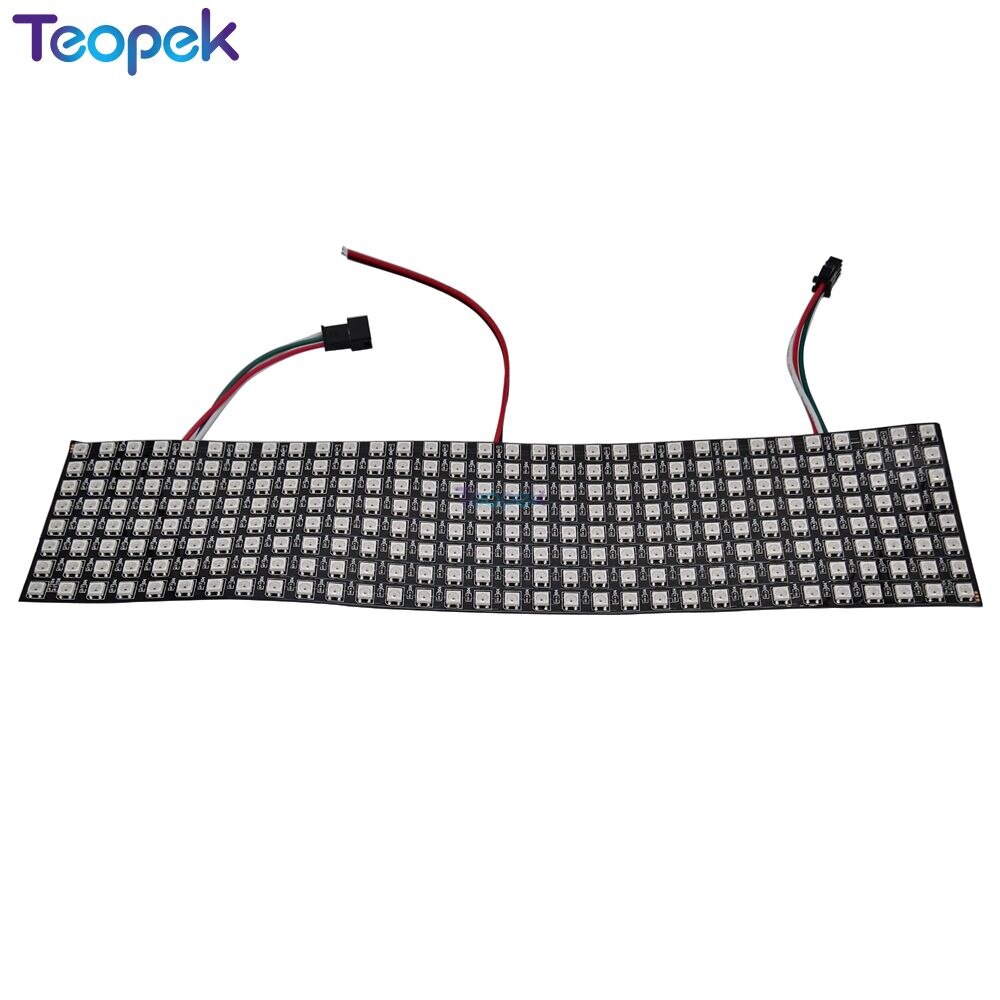 WS2812B Pixel Panel Screen 8x8 8x3216x16 LED Programmable Digital Flexible Individually Addressable RGB Full Color DC5V: 8x32