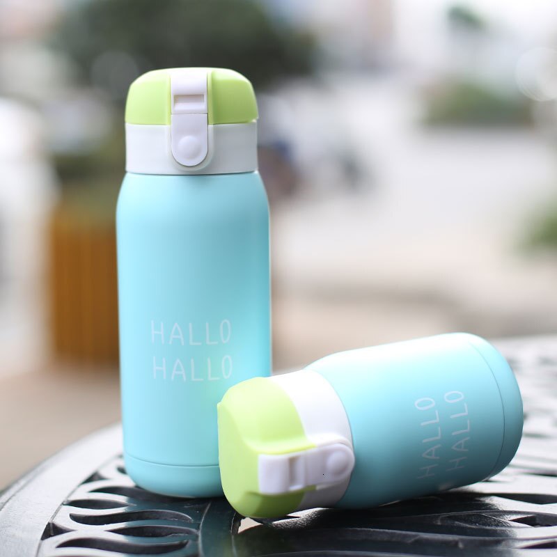 XINCHEN botella térmica creativa al aire libre portátil 200ml revestimiento de acero inoxidable adecuado para estudiantes niños frascos de vacío: W