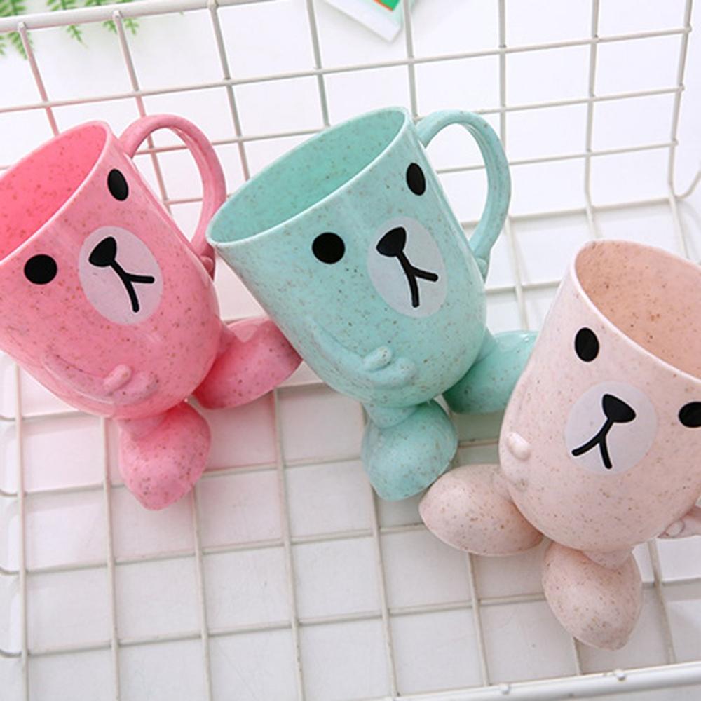 Cute Children Cartoon Animal Plastic Brush Teeth Child Toothpaste Toothbrush Holders Couple Brushing Mug Mouth Cup