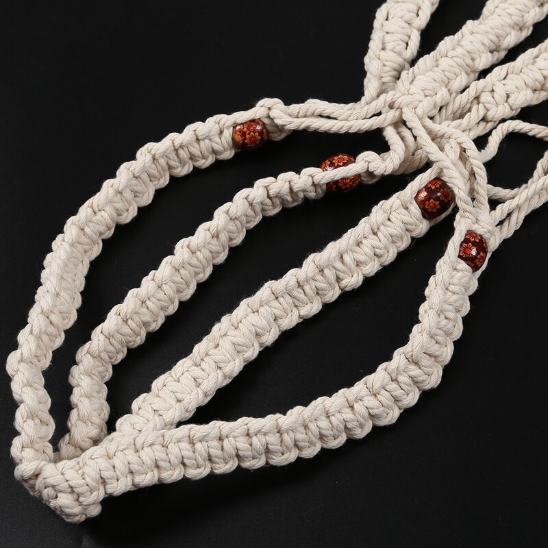 Macrame Plant Hangers - 4 Pack, In Different Designs - Handmade Indoor Wall Hanging Planter Plant Holder - Modern Boho Home Deco