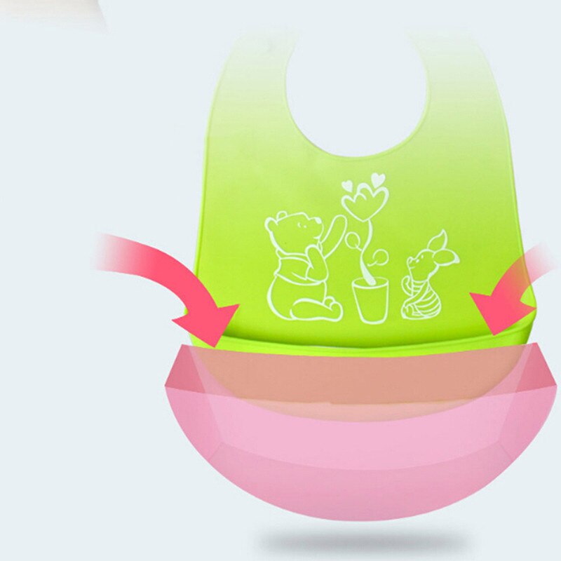 Été réglable imperméable bavoir dessin animé imprime enfants silicone bavoir bébé bavoir enfants bébé outils d'alimentation garçon fille bavoirs tablier